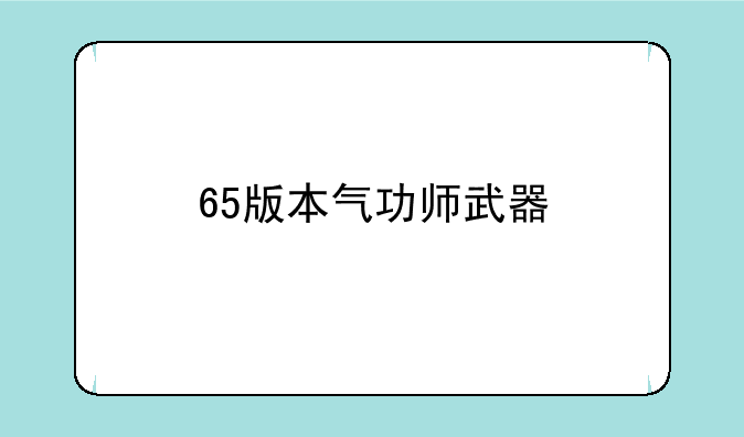 65版本气功师武器