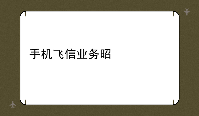 手机飞信业务是什么